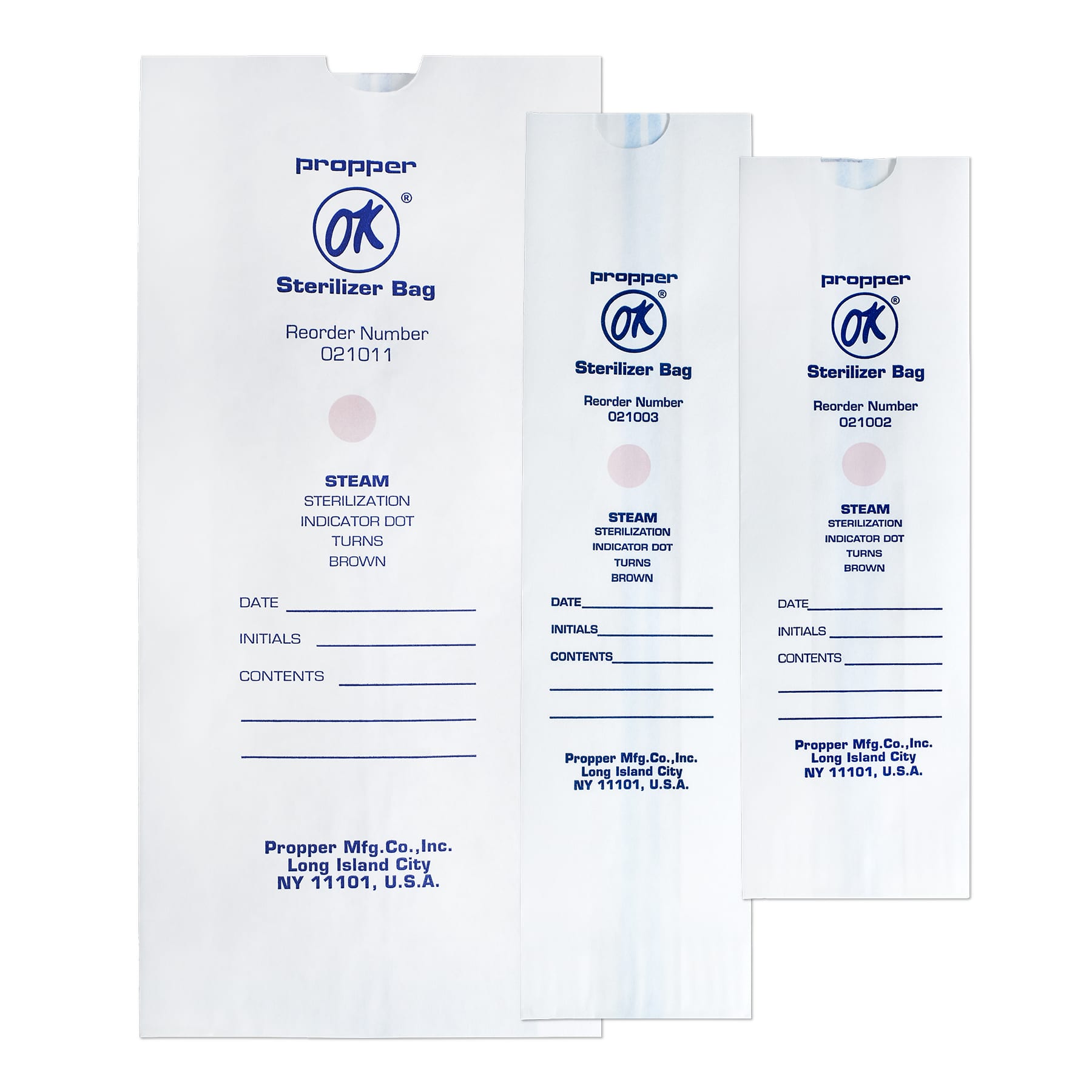 OK Sterilizer Bags for Use in Steam Sterilizers