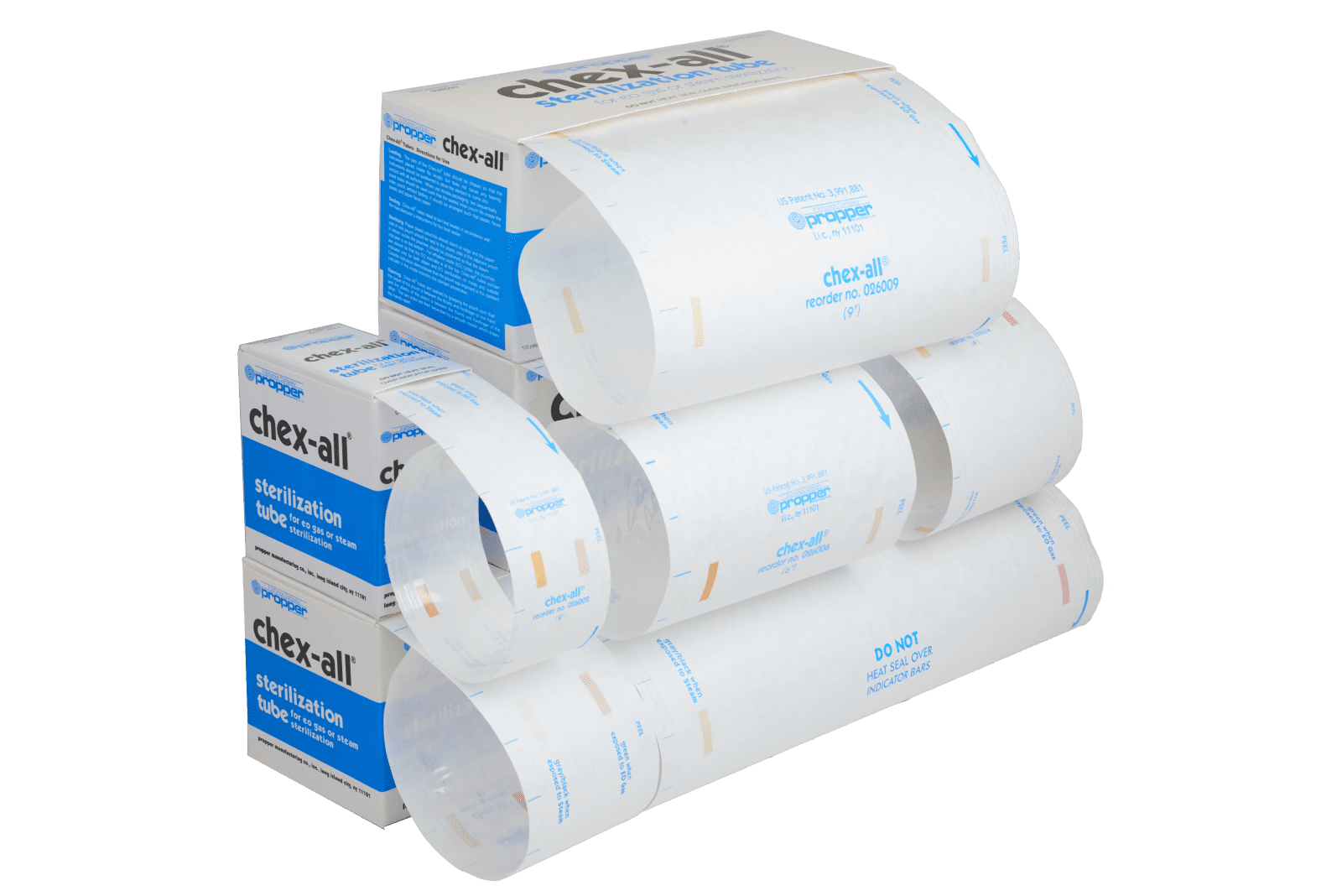 Sterilization Tubes ChexAll Heat Sealable Rolls Propper